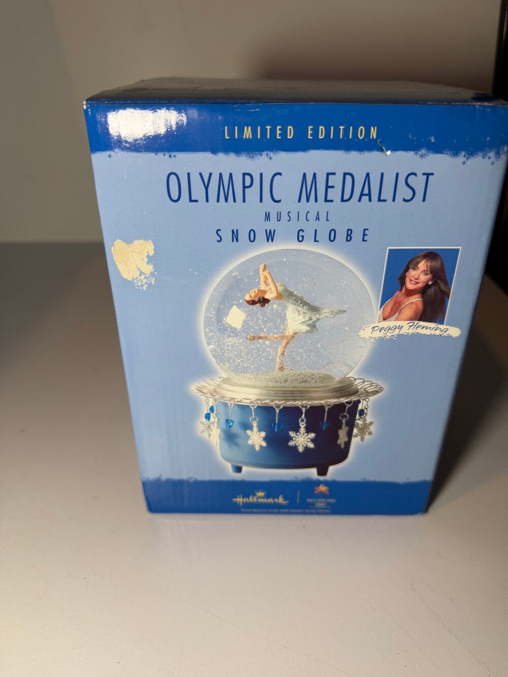 Hallmark Peggy Fleming Ice Skating Rotating Musical SnowGlobe Olympics